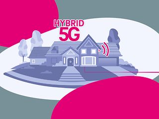 Grafik mit Hybrid 5G Schriftzug
